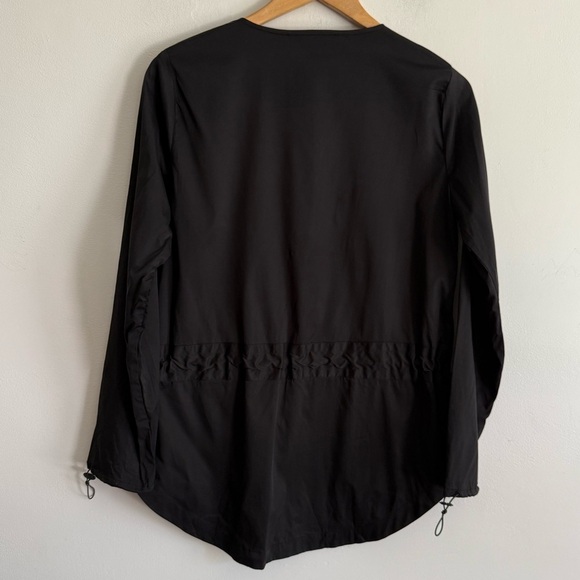 Derek Lam IOC X Athleta Womens S Black Long Sleeves Cinched Waist Blouse Top - Picture 6 of 7
